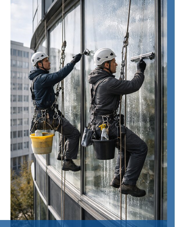 Мойка панорамных окон в Новоалтайске от 358 р. заказать у ВЫСОТНИК-Нвл