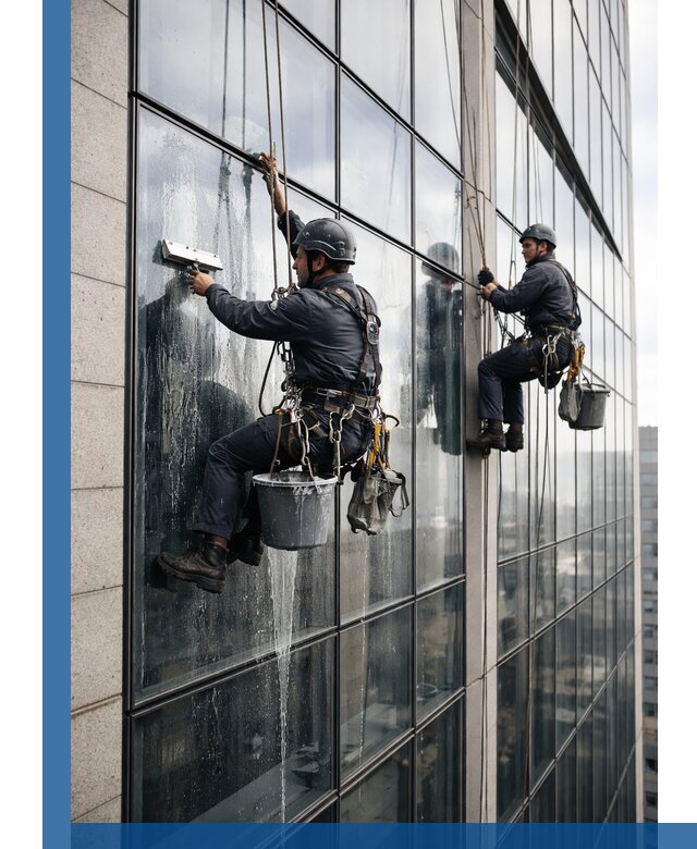 Профессиональная мойка стеклянных фасадов зданий в Новоалтайске