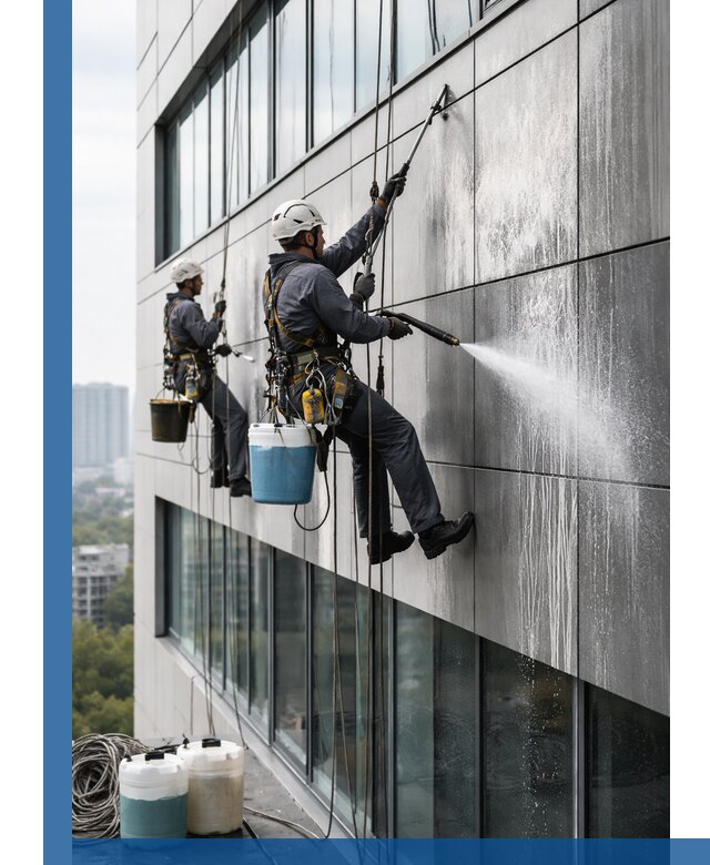 Профессиональная мойка вентилируемых фасадов в Новоалтайске