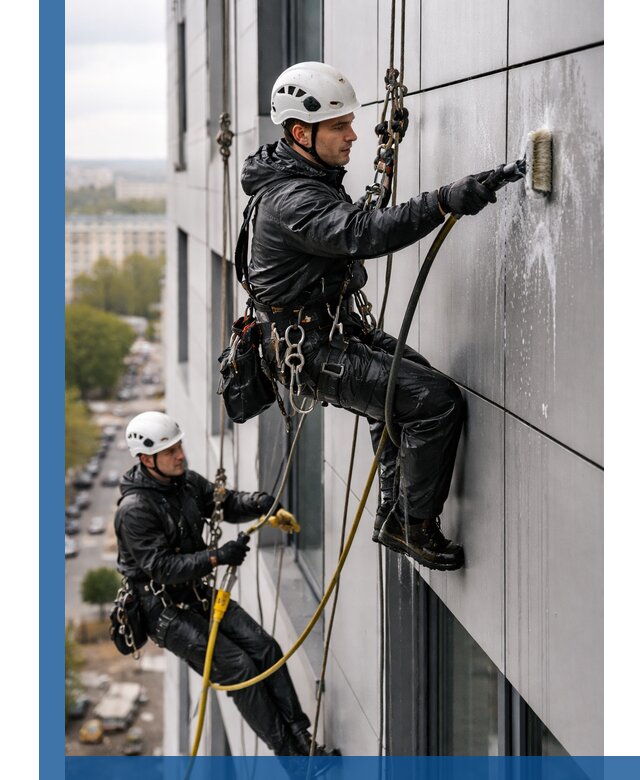 Профессиональная мойка фасада из композита в Новоалтайске