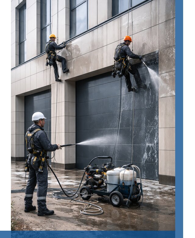 Послестроительная мойка фасада в Новоалтайске от 307 р. | ВЫСОТНИК-Нвл