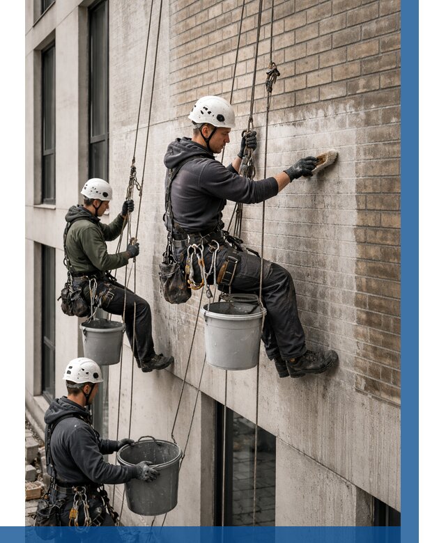 Удаление высолов с фасада в Новоалтайске от 256 р. | ВЫСОТНИК-Нвл