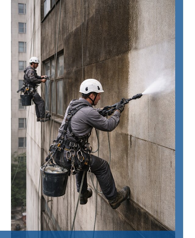 Очистка фасада от копоти в Новоалтайске от 256 р. | ВЫСОТНИК-Нвл