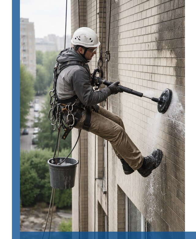 Очистка фасада от копоти в Новоалтайске профессионально и безопасно