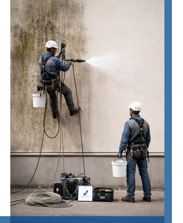 Очистка фасада от плесени в Новоалтайске от 307 р. | ВЫСОТНИК-Нвл