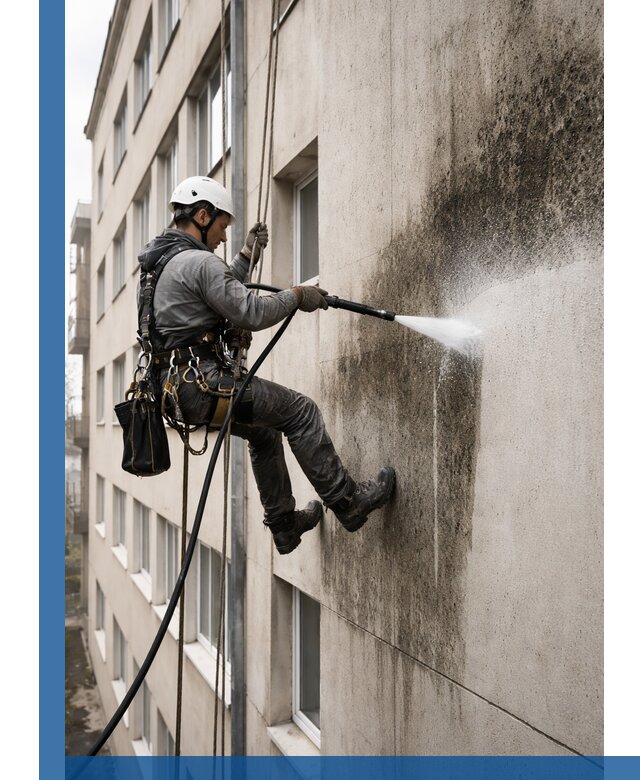 Профессиональная очистка фасадов от плесени в Новоалтайске