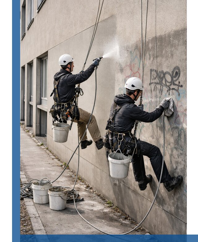 Антиграффити покрытие фасада с защитой от надписей в Новоалтайске