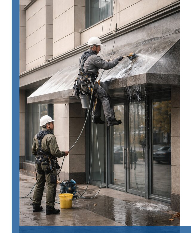 Профессиональная мойка козырьков и навесов в Новоалтайске