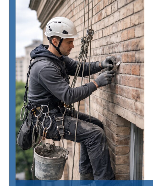 Качественный ремонт кирпичной кладки фасада в Новоалтайске с гарантией