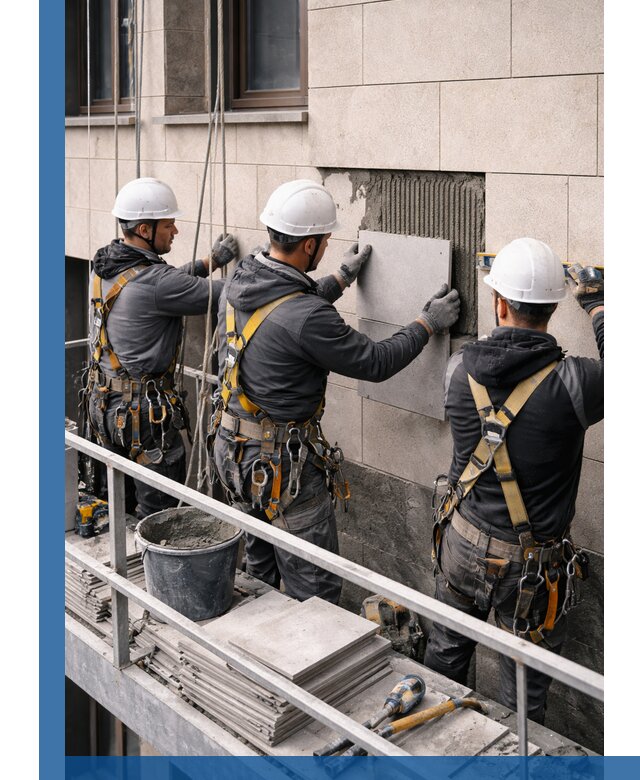 Ремонт облицовки фасада плиткой в Новоалтайске с гарантией