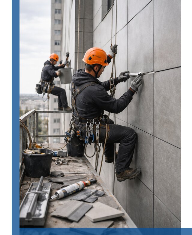 Профессиональный ремонт фасада из керамогранита в Новоалтайске