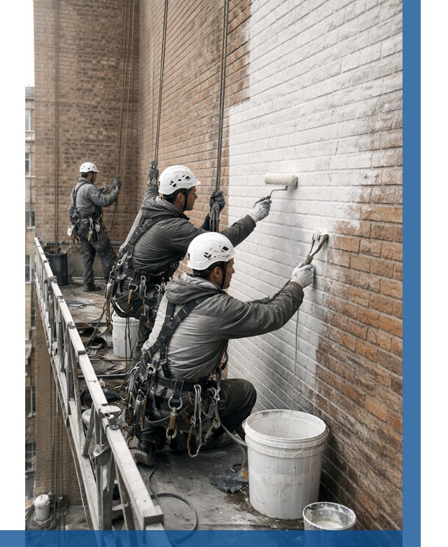 Покраска кирпичного фасада в Новоалтайске от 358 р. | ВЫСОТНИК-Нвл