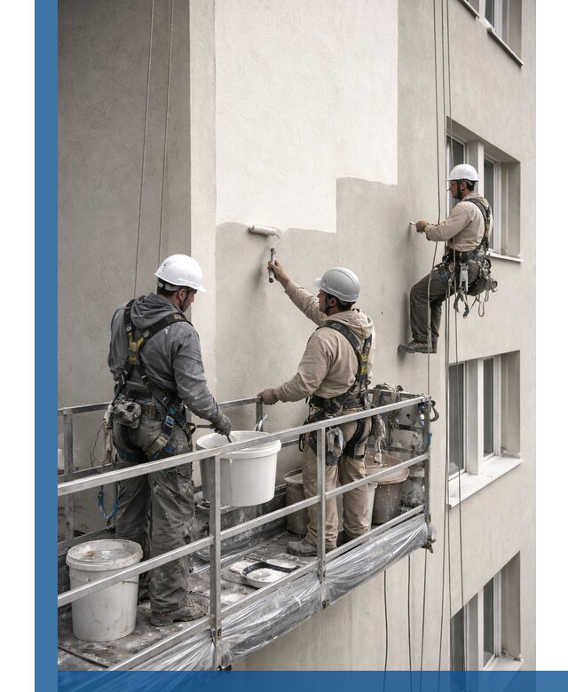 Покраска оштукатуренного фасада в Новоалтайске под ключ с гарантией