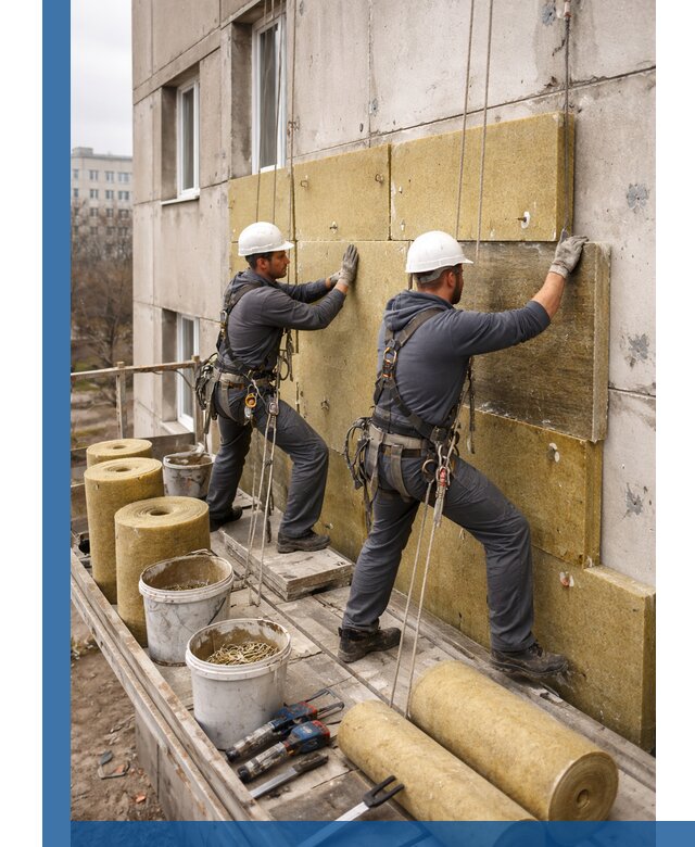 Утепление фасада минватой в Новоалтайске под ключ с гарантией