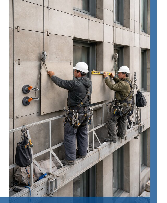 Монтаж керамогранита на фасад в Новоалтайске от 2556 р. | ВЫСОТНИК-Нвл