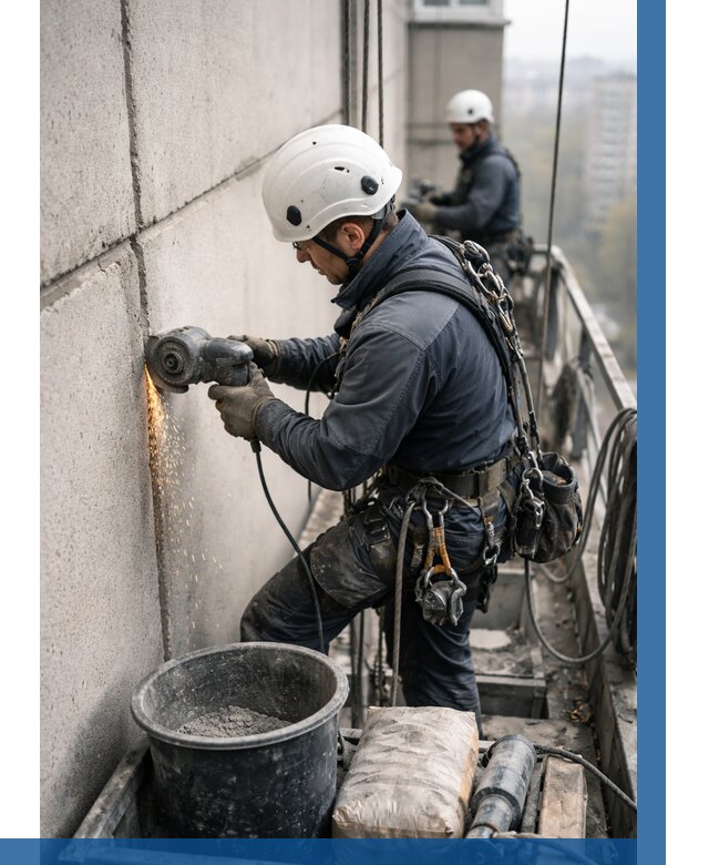 Штробление межпанельных швов в Новоалтайске от 1227 р. | ВЫСОТНИК-Нвл