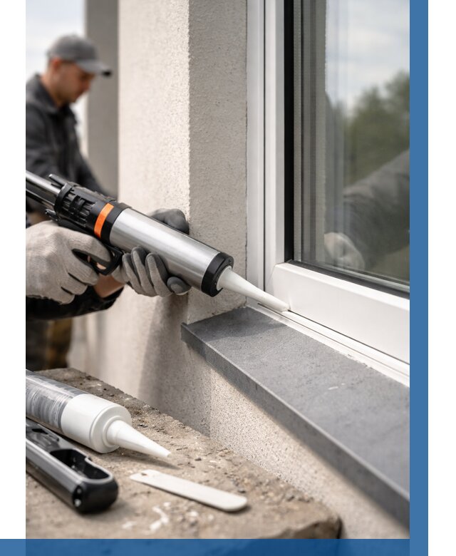 Герметизация монтажных швов окон в Новоалтайске от 665 р. | ВЫСОТНИК-Нвл