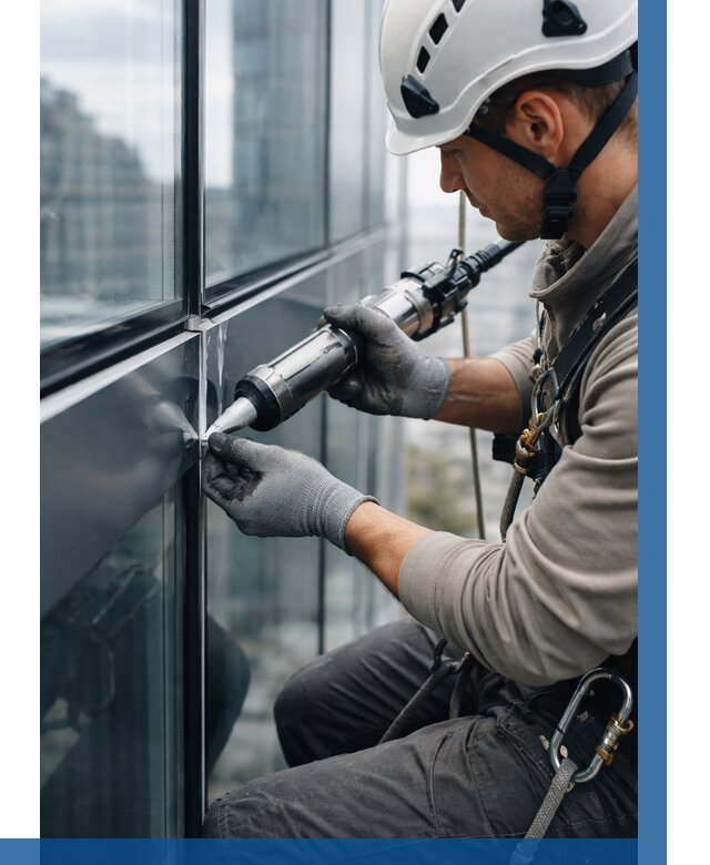 Герметизация стыков витража в Новоалтайске от 1227 р. | ВЫСОТНИК-Нвл