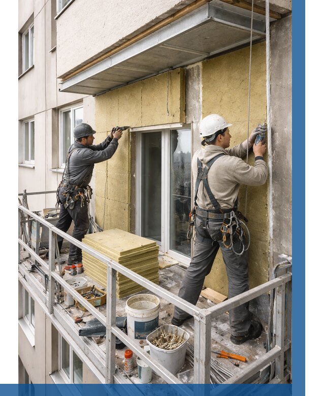 Утепление балкона снаружи в Новоалтайске от 1636 р. под ключ ВЫСОТНИК-Нвл