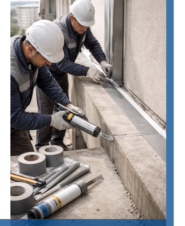 Герметизация примыкания балкона в Новоалтайске от 4601 р. | ВЫСОТНИК-Нвл