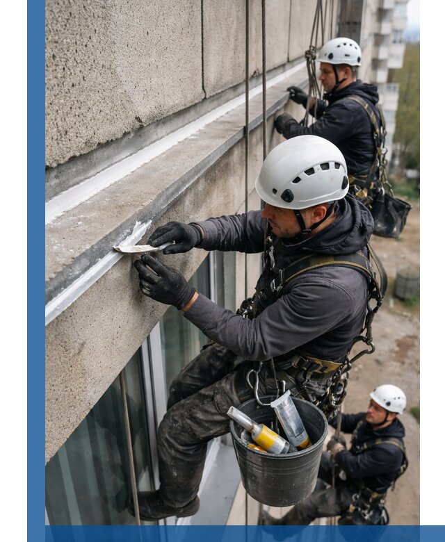 Герметизация примыкания балкона в Новоалтайске под ключ с гарантией