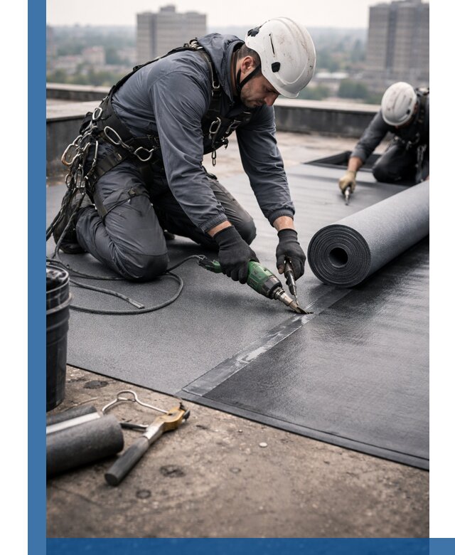 Ремонт мягкой кровли в Новоалтайске с выездом промальпинистов