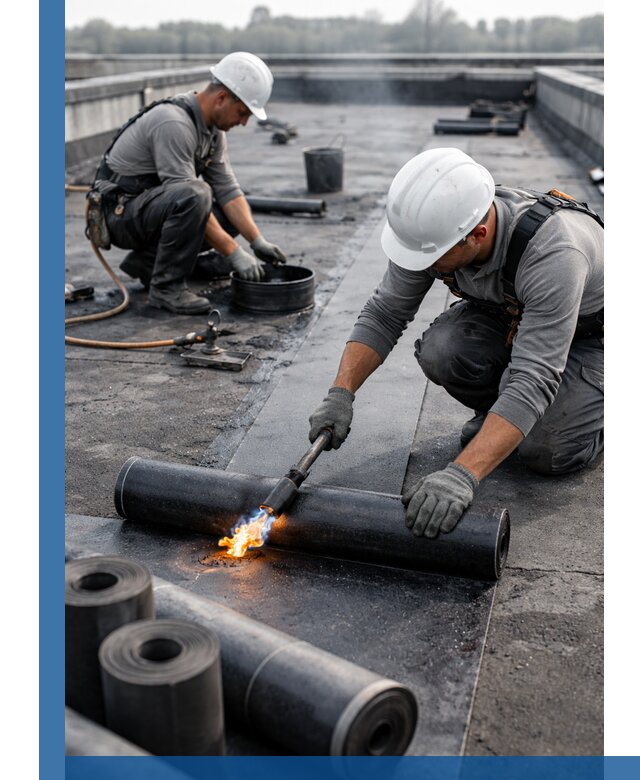 Ремонт рулонной кровли в Новоалтайске герметизация и восстановление