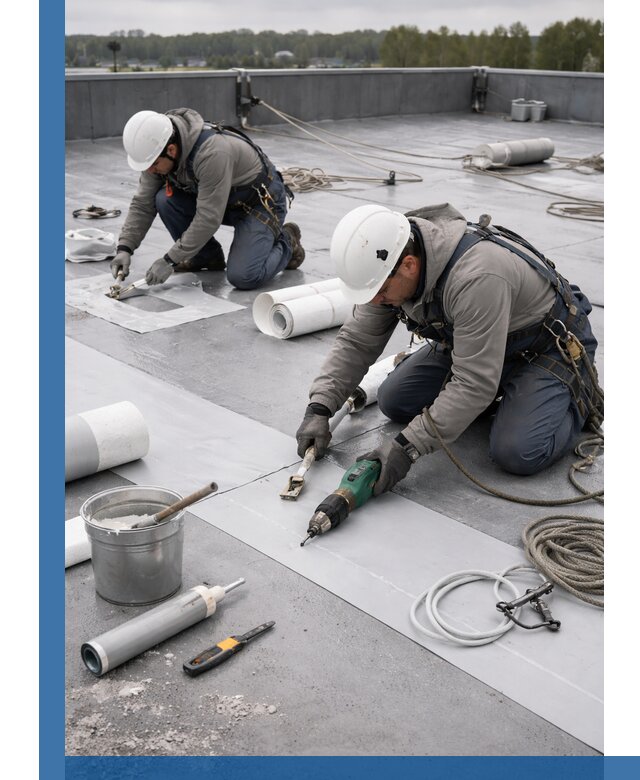 Ремонт мембранной кровли в Новоалтайске качественно и с гарантией