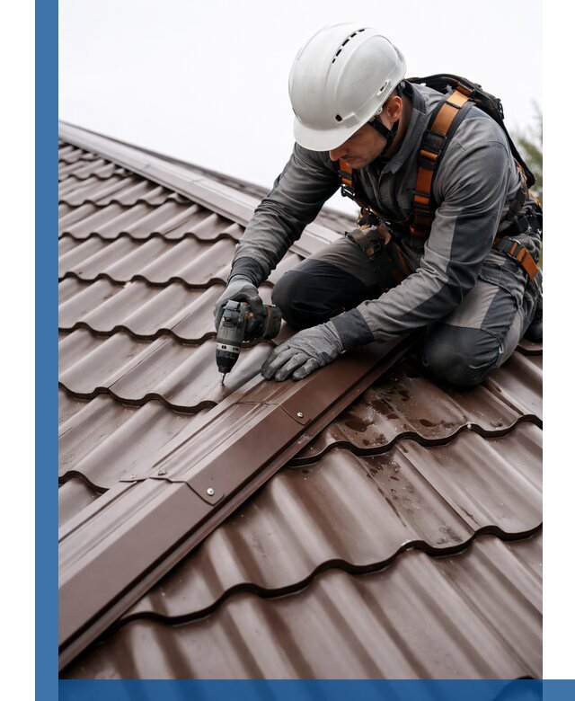 Ремонт металлочерепицы на крыше в Новоалтайске профессионально