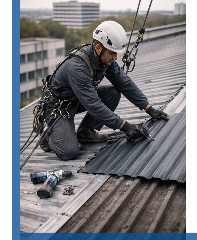 Ремонт профнастила на кровле в Новоалтайске, работы под ключ