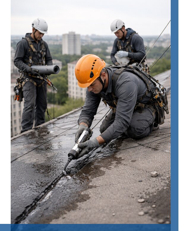 Устранение протечек кровли в Новоалтайске от 12269 р. | ВЫСОТНИК-Нвл