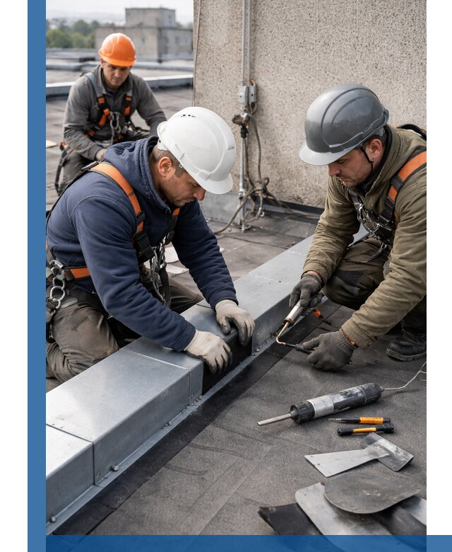 Ремонт кровельных примыканий в Новоалтайске профессионально