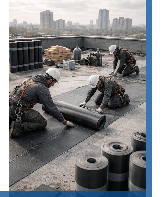 Монтаж мягкой кровли под ключ в Новоалтайске от 460 р. | ВЫСОТНИК-Нвл