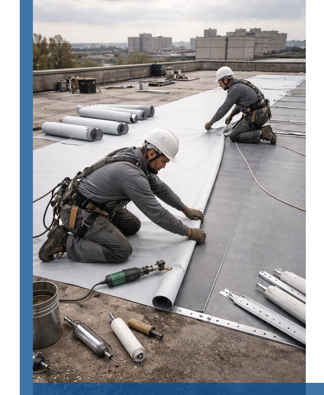 Монтаж мембранной кровли в Новоалтайске для промышленных зданий