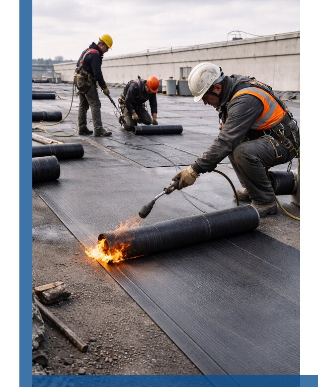 Монтаж наплавляемой кровли в Новоалтайске профессионально