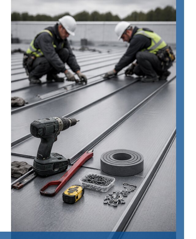 Монтаж фальцевой кровли в Новоалтайске от 1840 р. | ВЫСОТНИК-Нвл