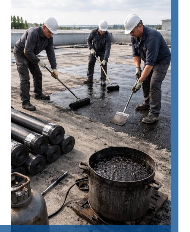 Гидроизоляция кровли мастикой в Новоалтайске от 613 р. | ВЫСОТНИК-Нвл