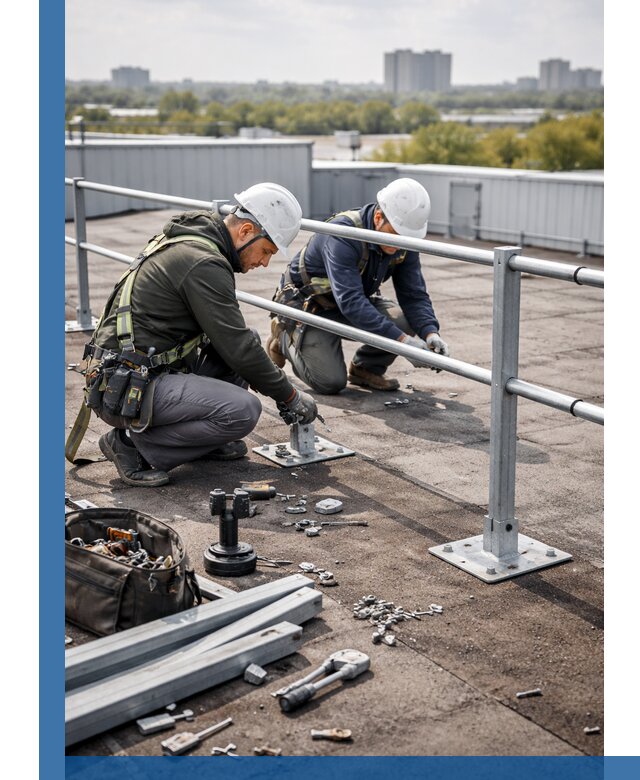 Монтаж кровельного ограждения в Новоалтайске под ключ с гарантией