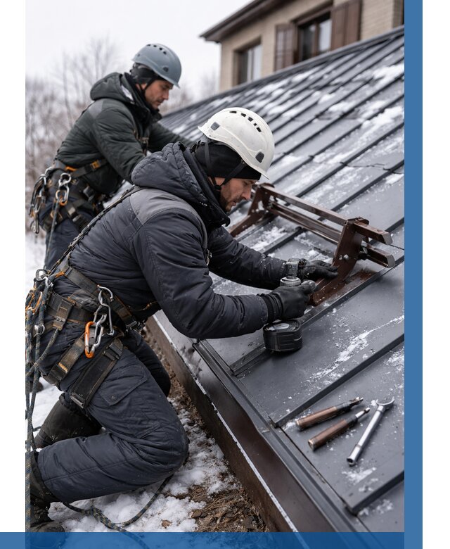 Монтаж снегозадержателей в Новоалтайске от 460 р. | ВЫСОТНИК-Нвл