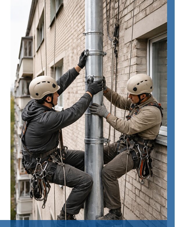 Замена водосточных труб в Новоалтайске от 6646 р. | ВЫСОТНИК-Нвл