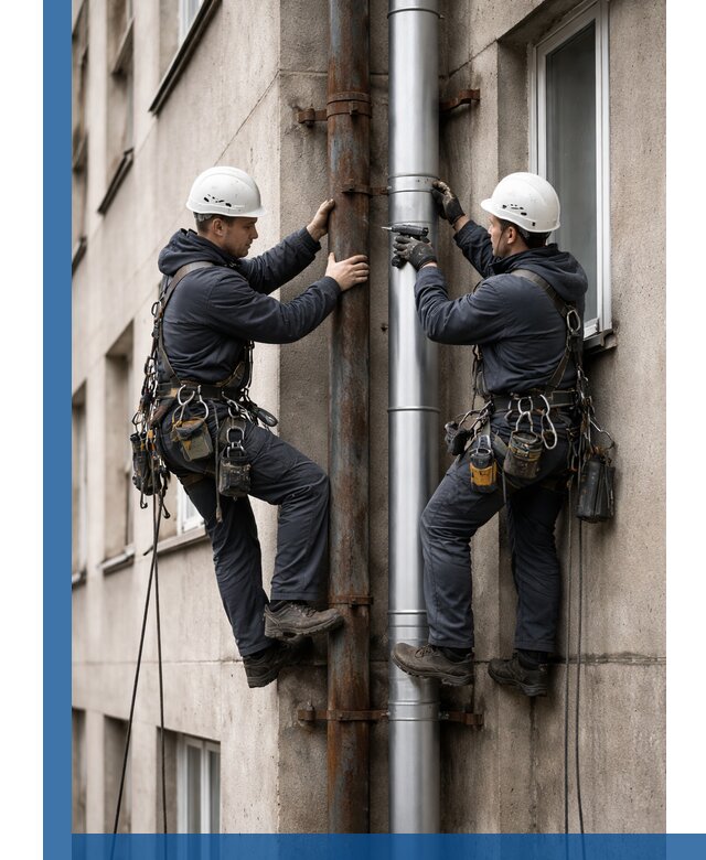 Замена водосточных труб в Новоалтайске: монтаж и демонтаж под ключ
