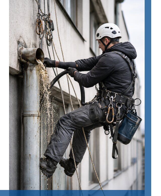 Прочистка водосточных труб в Новоалтайске от 3578 р. | ВЫСОТНИК-Нвл