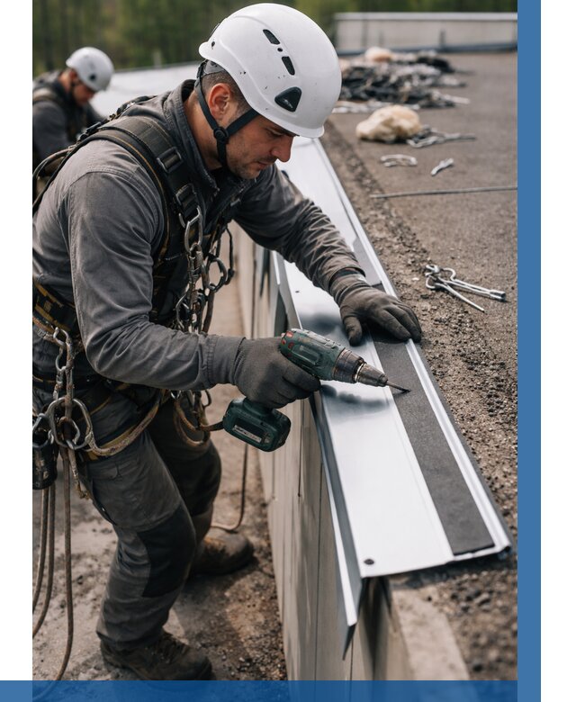 Монтаж капельника на кровле в Новоалтайске от 307 р. | ВЫСОТНИК-Нвл