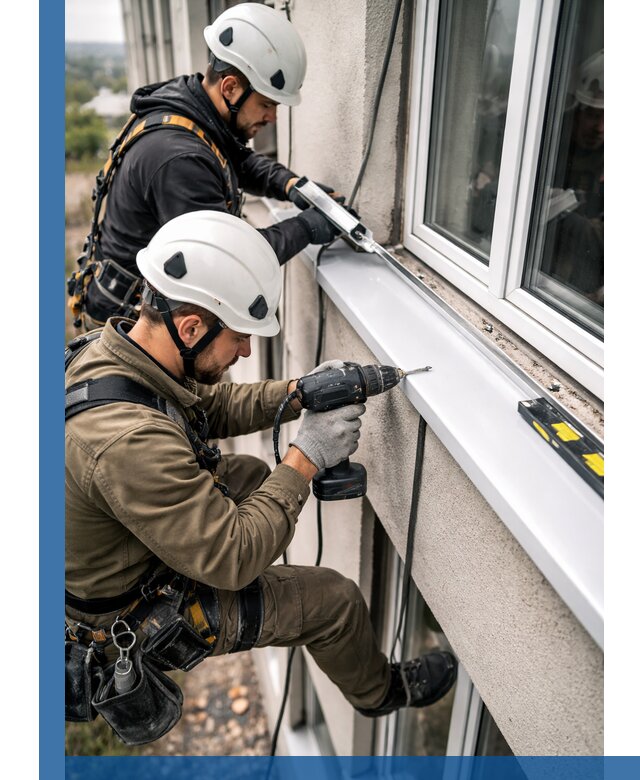 Профессиональный монтаж оконных отливов и отведения воды в Новоалтайске
