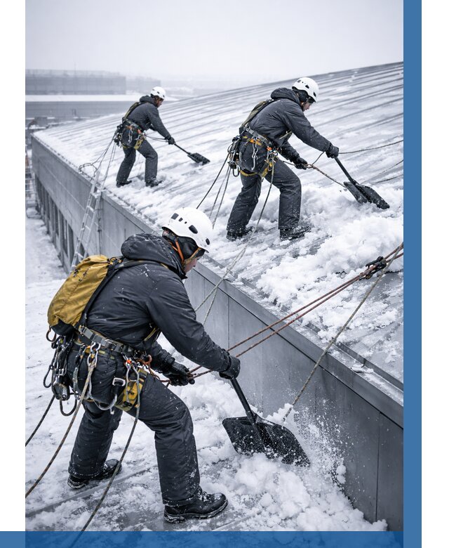 Очистка навесов от снега в Новоалтайске от 4601 р. | ВЫСОТНИК-Нвл