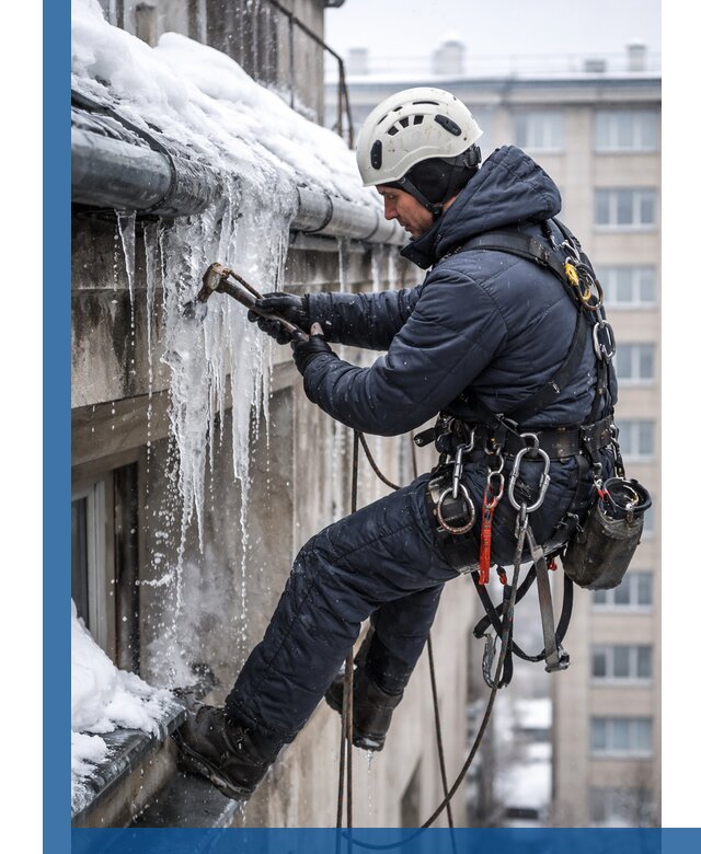 Удаление наледи и чистка водостоков в Новоалтайске оперативно и безопасно