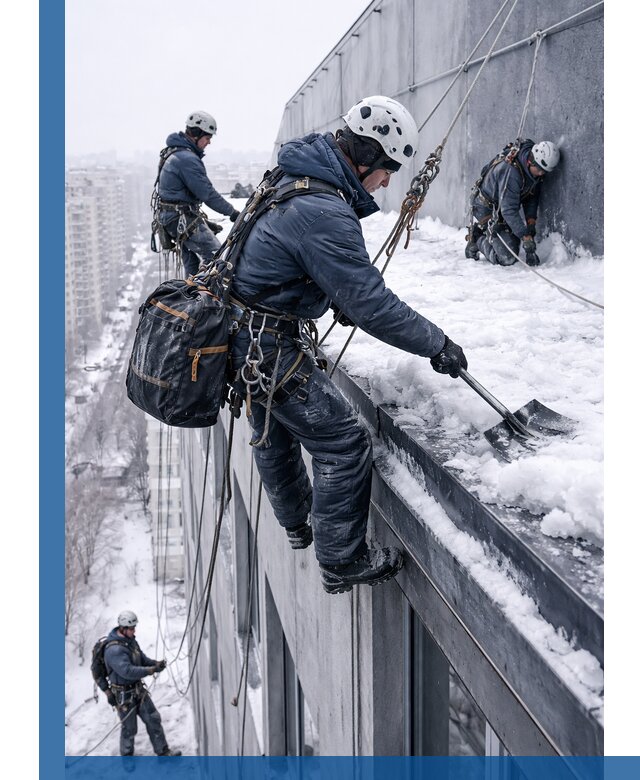 Абонентское обслуживание кровли зимой в Новоалтайске регулярный уход