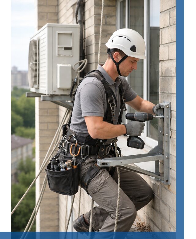 Установка кронштейнов кондиционера в Новоалтайске от 3578 р. | ВЫСОТНИК-Нвл