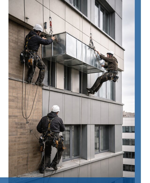 Монтаж воздуховодов на фасаде в Новоалтайске от 1534 р. | ВЫСОТНИК-Нвл