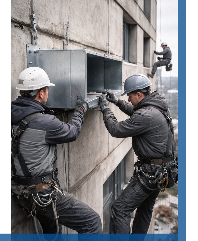 Монтаж вентиляционных коробов в Новоалтайске от 3067 р. | ВЫСОТНИК-Нвл